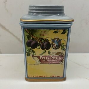 Imperial Plums Sakura Oneida Vintage Labels Collection Stoneware Canister